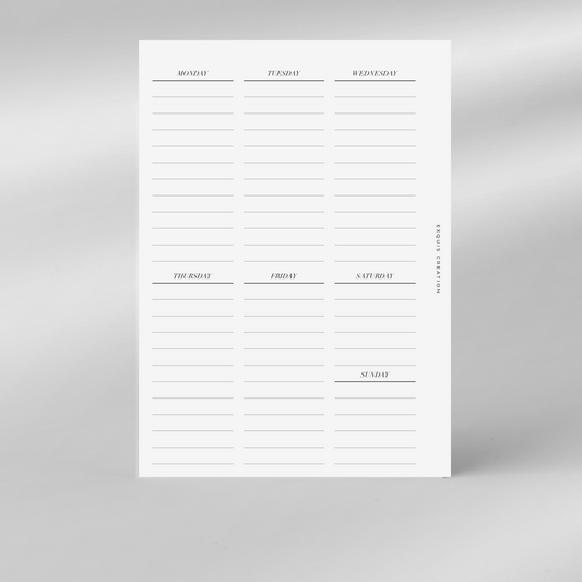 WEEK ON 1 PAGE | INSERTS