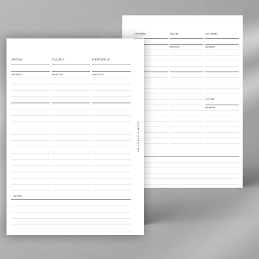 WEEK ON 2 PAGES | PLANNER INSERTS | #114