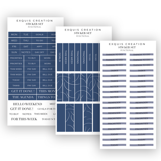 STICKER SET | MIDNIGHT FUNCTIONAL SET