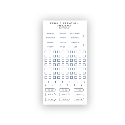 STICKER SET | MIDNIGHT SCRIPT STICKERS