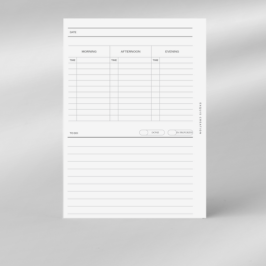 DAILY TIME BLOCKING | INSERTS