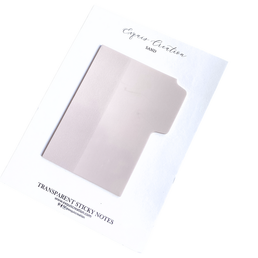 TRANSPARENT TAB STICKY NOTES | SAND