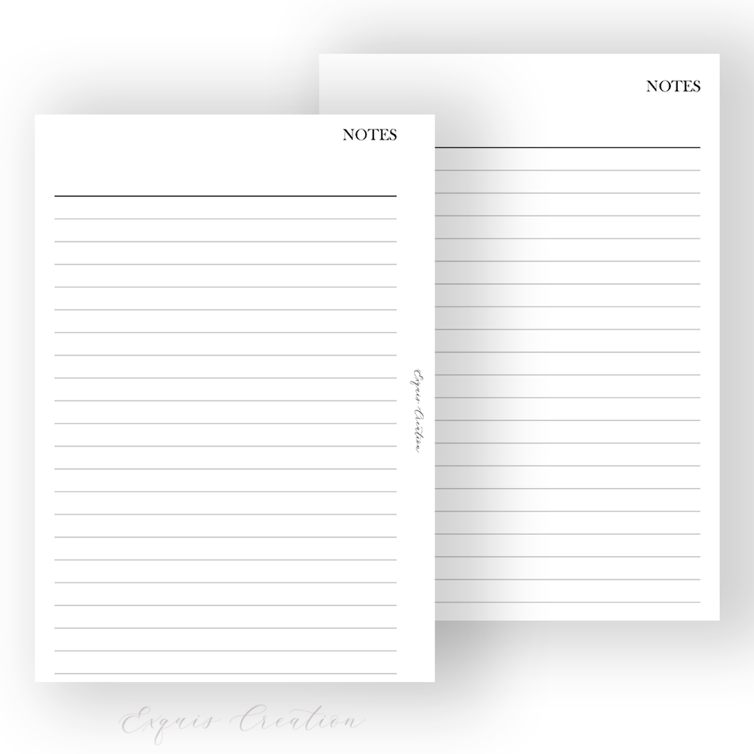 Planner Inserts | Note Pages