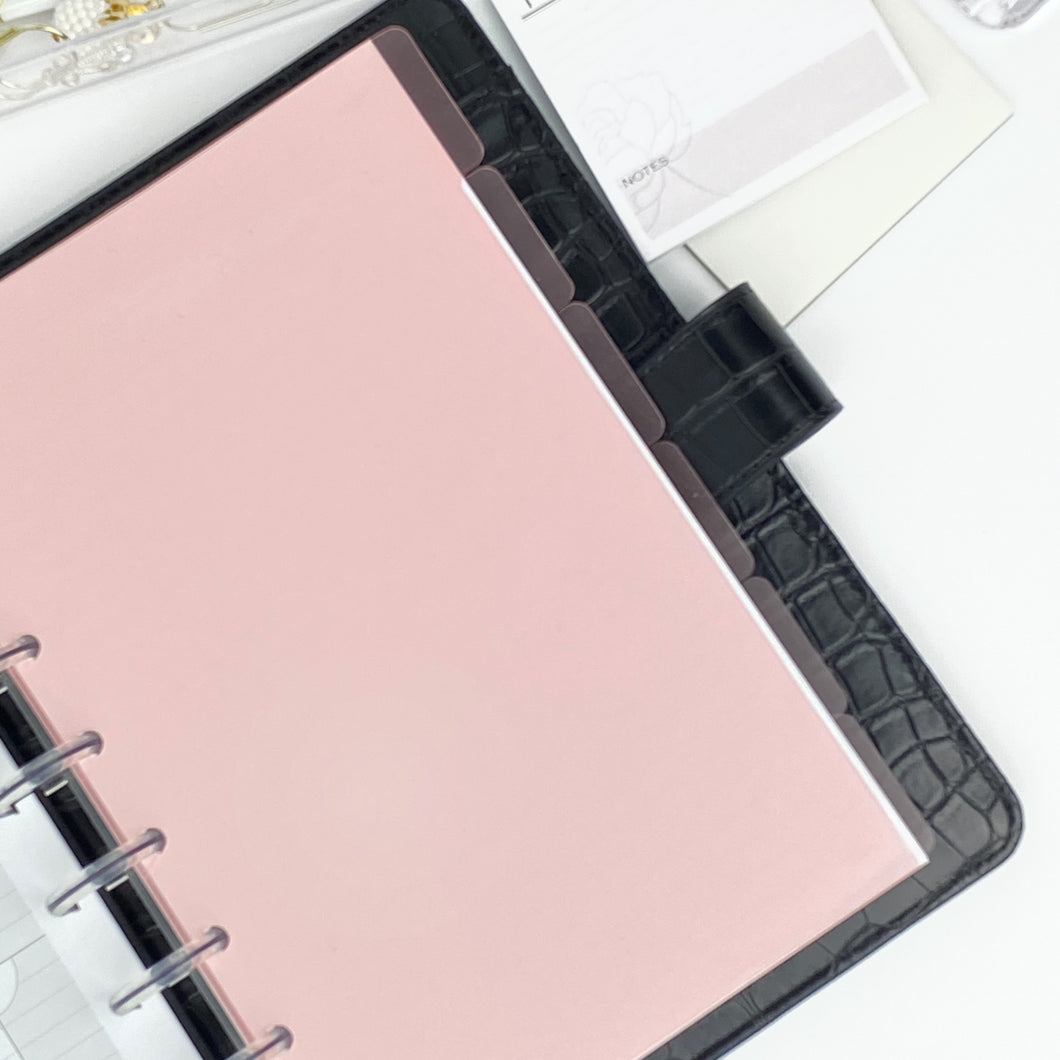 Planner Dividers | Transparent Blush Pink